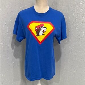Blue Buc-ees Superman T-Shirt